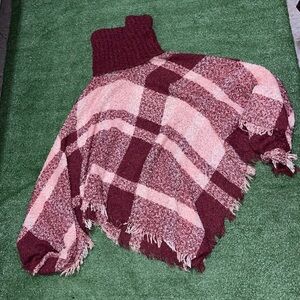 Oversize cowl Neck poncho Shawl